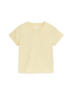 T-Shirt mit Rundhalsausschnitt Dusty Yellow