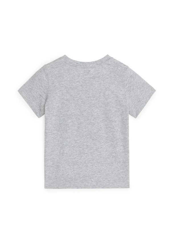 ARKET T-Shirt mit Rundhalsausschnitt Graumeliert