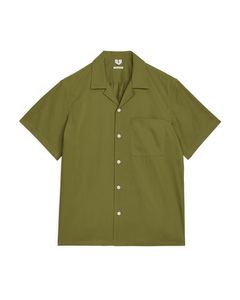 Poplin Resort Shirt Khaki Green