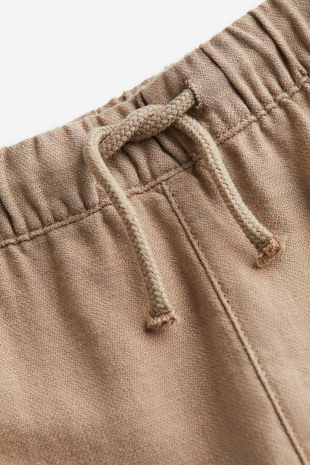 H&M 2-teiliges Set mit Hemd und Joggpants Weiß/Beige