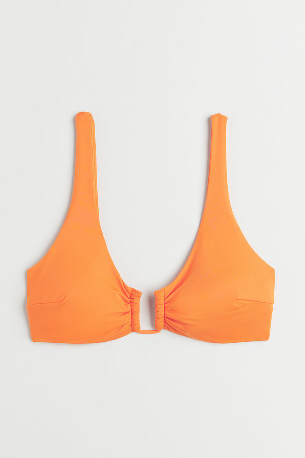 H&M Padded Bikinitop Oranje