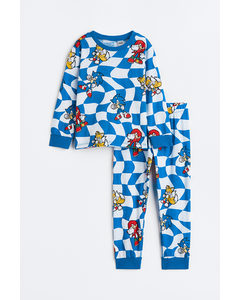 Printed Pyjamas Bright Blue/sonic The Hedgehog