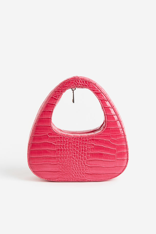 Public Desire Shoulder Bag Hot Pink Croc