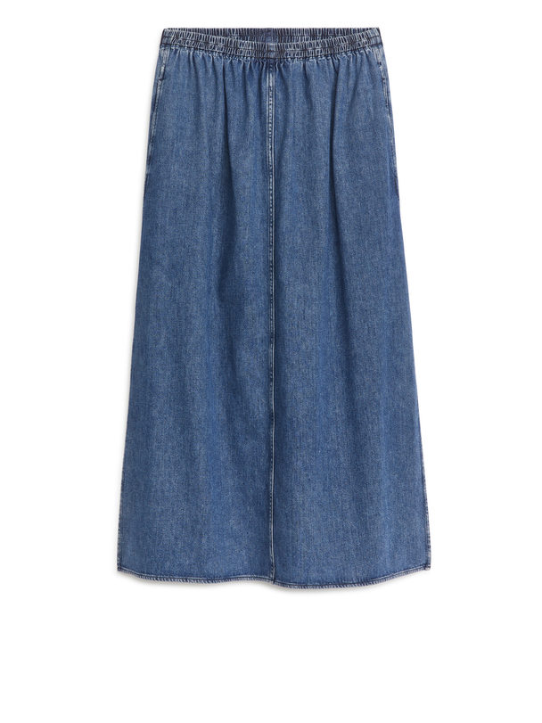 ARKET Maxi Denim Skirt Blue