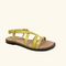 Kos Flat Sandals Leather Yellow