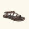 Kos Flat Sandals Brown Leather
