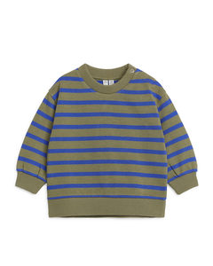 Sweatshirt aus Baumwolle Grün/Blau