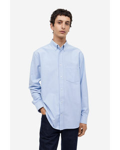 Overhemd Van Oxfordkatoen - Regular Fit Lichtblauw