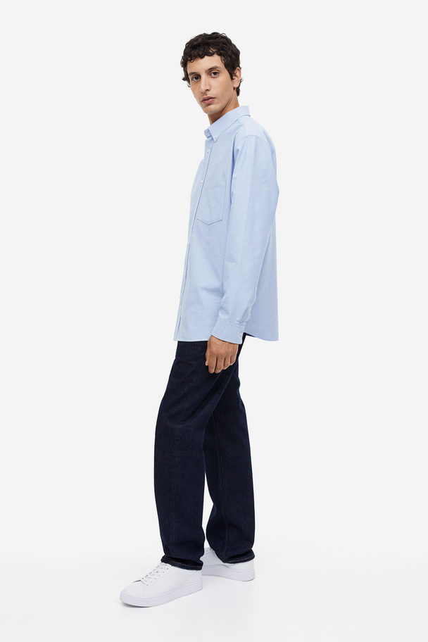 H&M Overhemd Van Oxfordkatoen - Regular Fit Lichtblauw