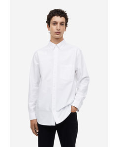 Overhemd Van Oxfordkatoen - Regular Fit Wit