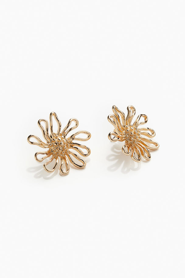 H&M Blütenförmige Ohrringe Goldfarben