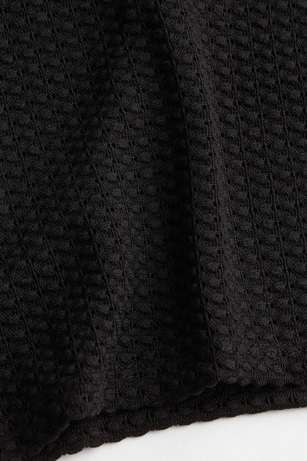 H&M Twist-detail Bandeau Top Black