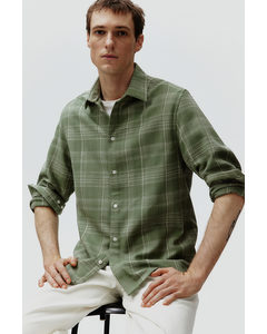 Overhemd - Regular Fit Groen/geruit