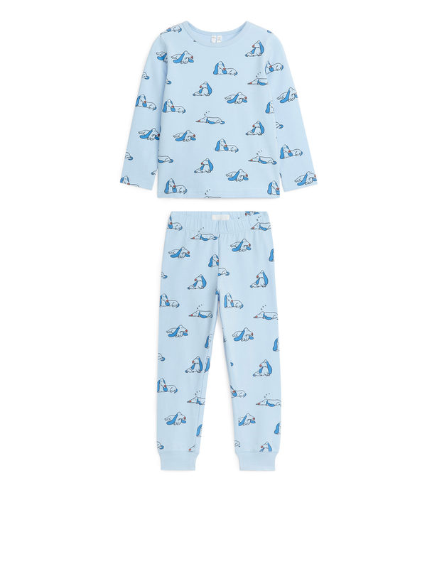 ARKET Jersey-Pyjama Hellblau