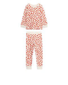 Jersey Pyjama Set Off White/bright Red