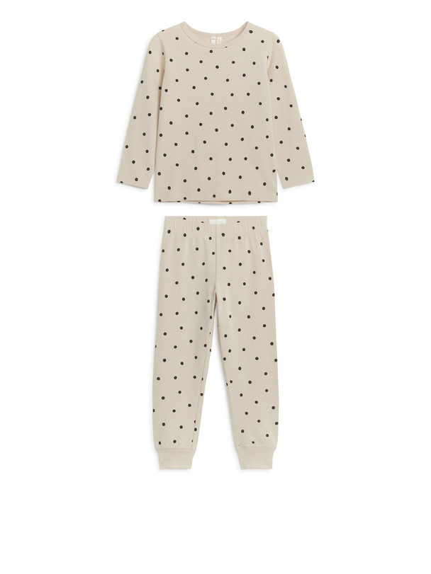 ARKET Jersey-Pyjama Beige