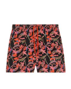 Printed Swim Shorts Red/black