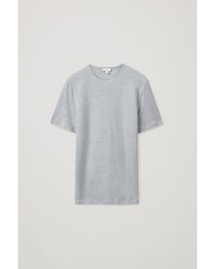 Regular-fit Linen T-shirt Light Blue