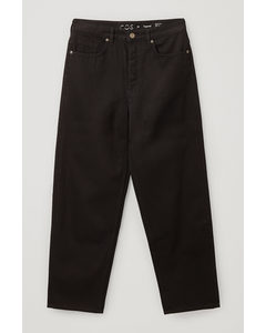 Tapered-leg High-rise Jeans Black