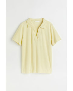Terry Polo Shirt Light Yellow