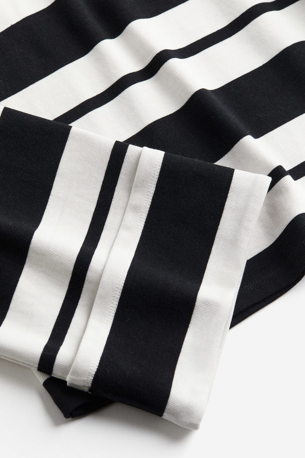 H&M Cotton Top Black/striped
