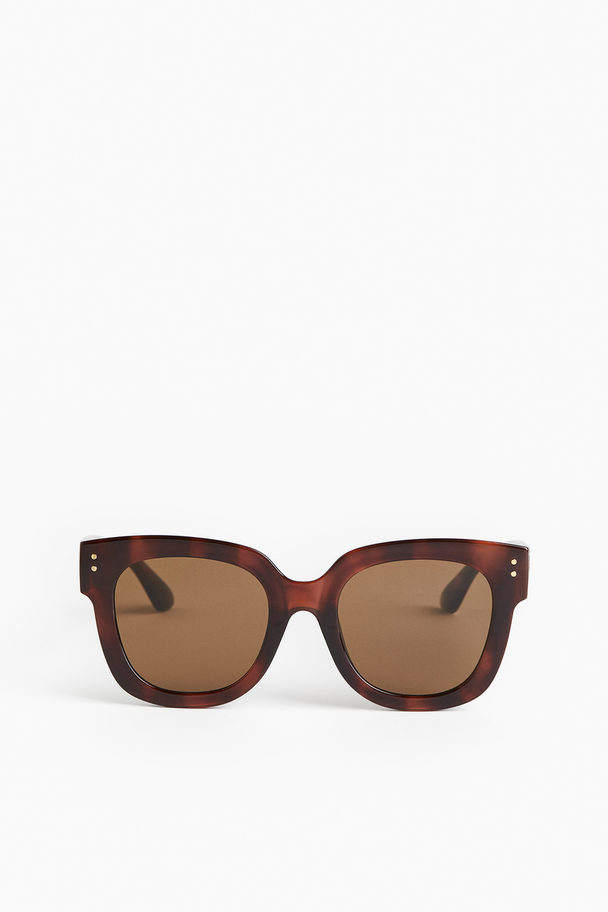 H&M Eckige Sonnenbrille Braun/Schildpattmuster