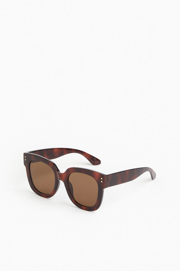 H&M Eckige Sonnenbrille Braun/Schildpattmuster