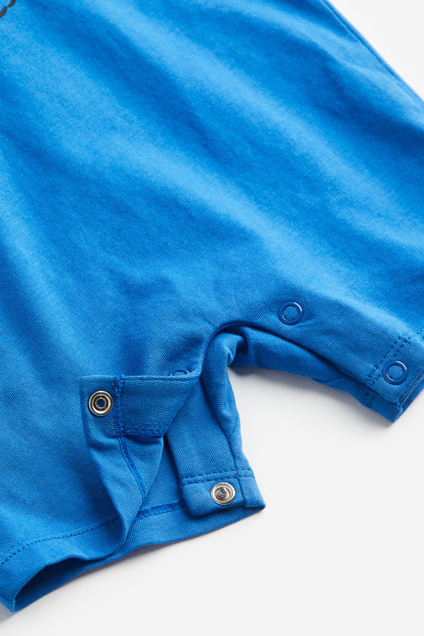 H&M 2-pack Printed Pyjamas Bright Blue/sesame Street