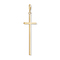 Charm Pendant Golden Cross 925 Sterling Silver; 18k Yellow Gold Plating