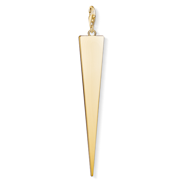 Thomas Sabo Charm Pendant Triangle Gold 925 Sterling Silver; 18k Yellow Gold Plating