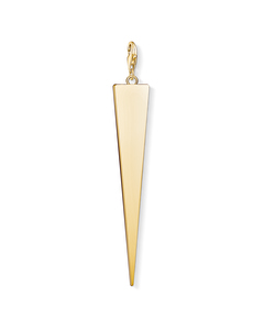Charm Pendant Triangle Gold 925 Sterling Silver; 18k Yellow Gold Plating