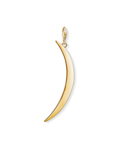 Charm Pendant Moon Gold 925 Sterling Silver; 18k Yellow Gold Plating