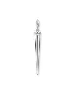 Charm Pendant Silver Cone 925 Sterling Silver, Blackened