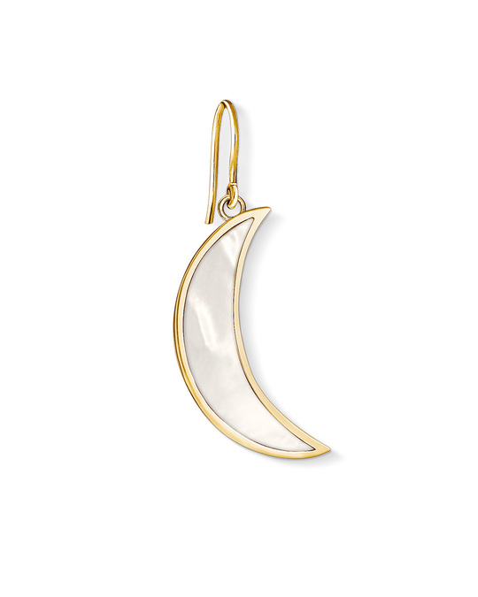 Thomas Sabo Earring “moon Mother-of-pearl” 925 Sterling Silver; 18k Yellow Gold Plating
