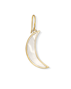 Earring “moon Mother-of-pearl” 925 Sterling Silver; 18k Yellow Gold Plating