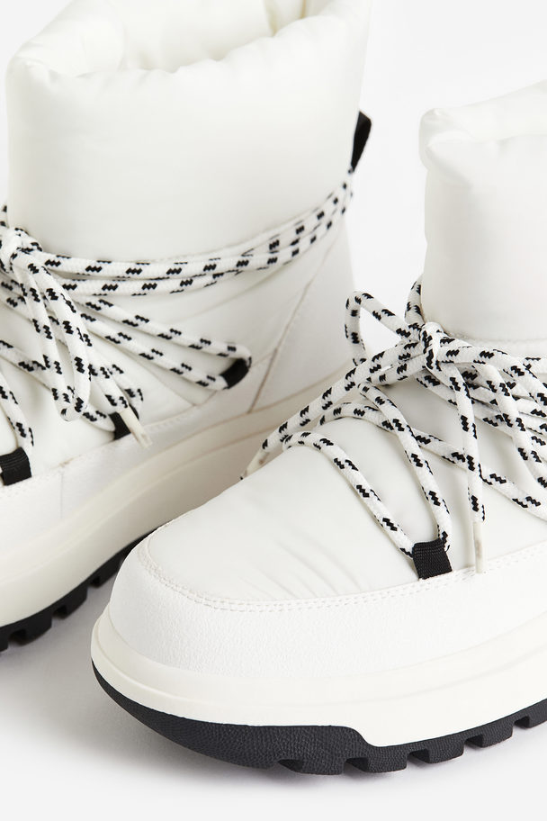 H&M Waterproof Boots White/black