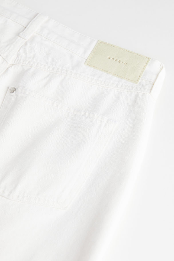 H&M Minirock aus Denim Weiß