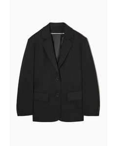 Relaxed-fit Twill Blazer Black