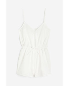 Broderie Anglaise Playsuit White