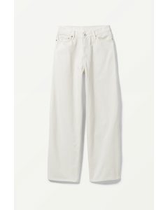 Rail Jeans mit mittelhohem Bund und geradem Bein Weiß