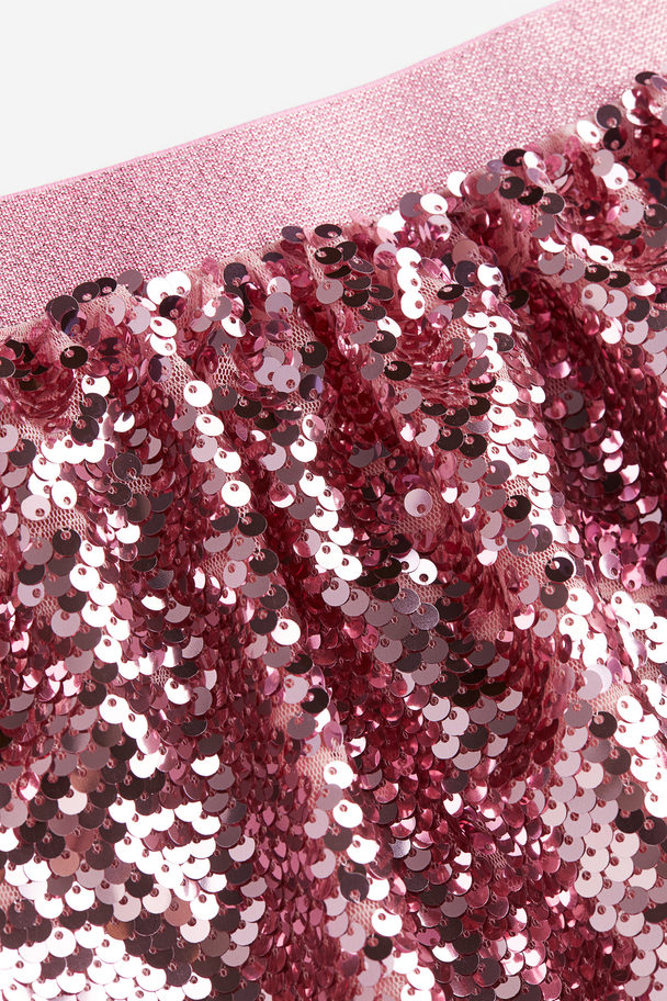 H&M Rok Met Pailletten Roze