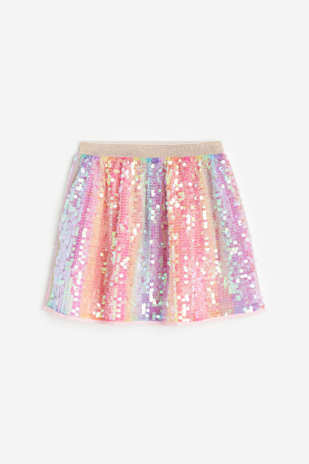 H&M Sequined Skirt Pink/sequins