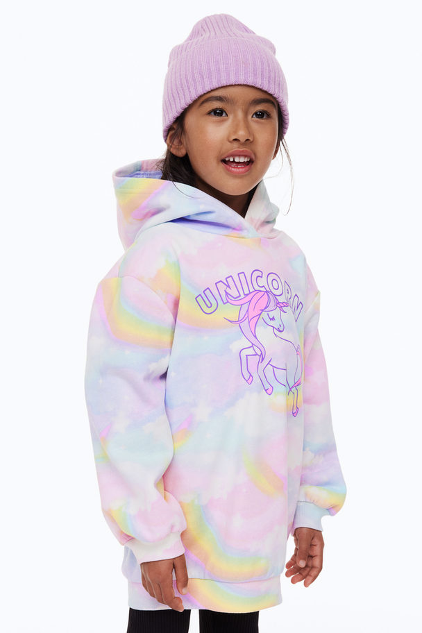 H&M Oversized Hoodie Pink/unicorn