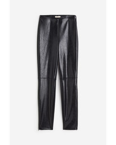 Leggings mit Coating Schwarz