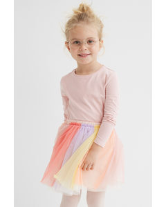 Glittery Tulle Skirt Pink/glittery