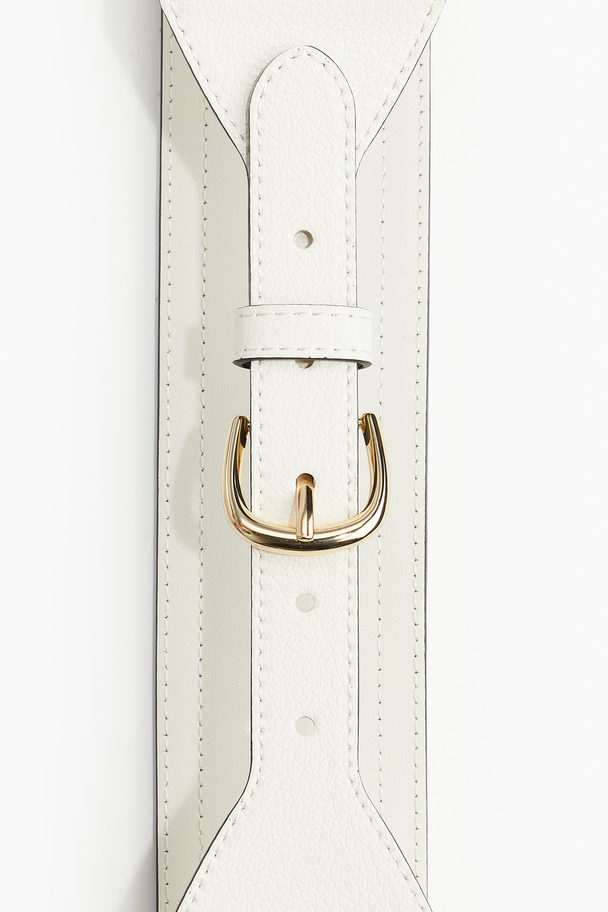 H&M Wide Waist Belt White
