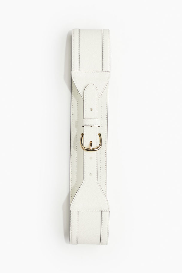 H&M Wide Waist Belt White