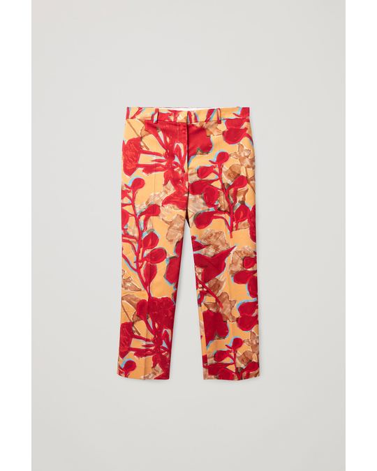 COS Cropped Printed Trousers Multicolour