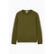 Regular-fit Long-sleeved Brushed T-shirt Khaki Green