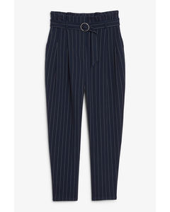 Wide belted trousers Blue